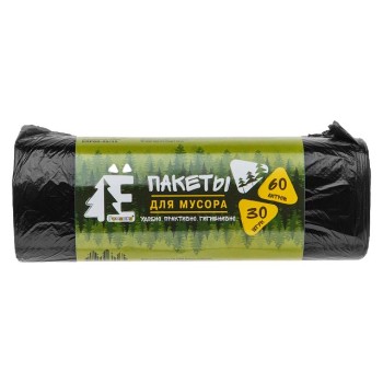 Мешки для мусора, 60 л, 30 шт, 