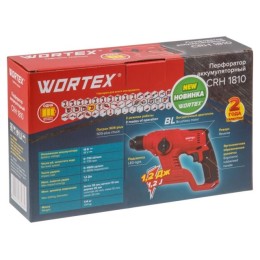 Аккум. перфоратор WORTEX CRH 1810 ALL1 XLT SOLO БЕСЩЕТ., 18 В, 1.2 Дж, 20 мм