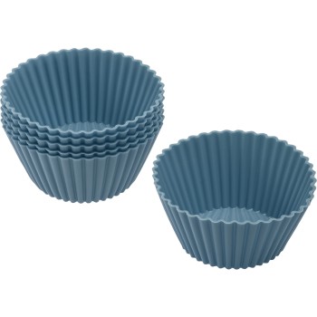 Форма для выпечки, силиконовая, кекс (маффин), 6,5 х 4,2 x 3 см, 6 штук, BLUESTONE, PERFECTO LINEA