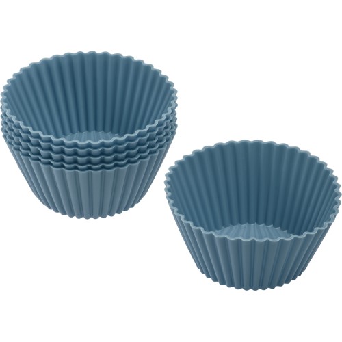 Форма для выпечки, силиконовая, кекс (маффин), 6,5 х 4,2 x 3 см, 6 штук, BLUESTONE, PERFECTO LINEA