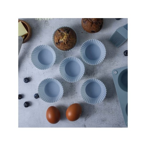 Форма для выпечки, силиконовая, кекс (маффин), 6,5 х 4,2 x 3 см, 6 штук, BLUESTONE, PERFECTO LINEA