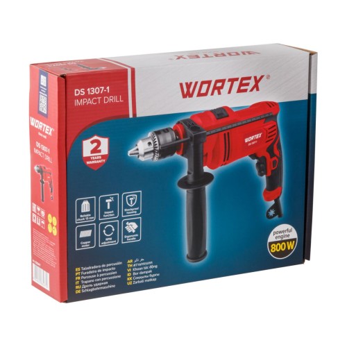 Дрель ударная WORTEX DS 1307-1 800 Вт, 1 скор