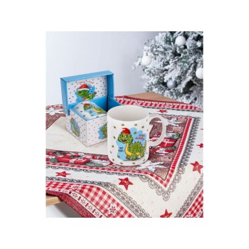 Кружка керамическая, в кор., 360 мл., CHRISTMAS DRAGON-1, PERFECTO LINEA