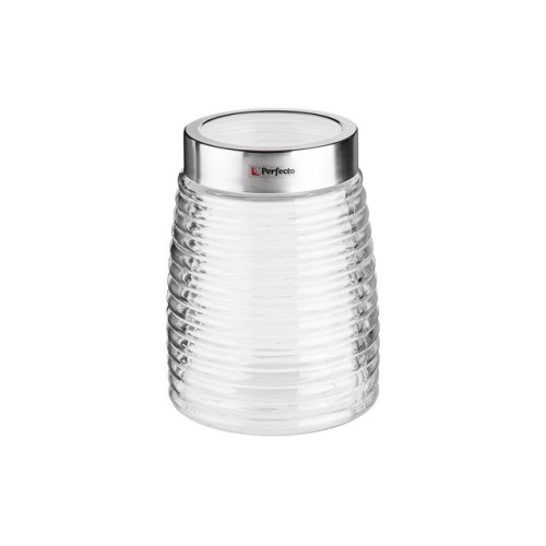 Банка для сыпучих продуктов стеклянная Ажур (Azhur) 1250 мл, PERFECTO LINEA