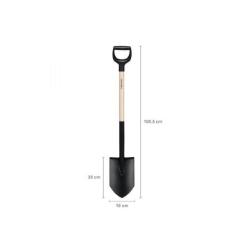 Лопата штыковая с дер. черенком Solid FISKARS
