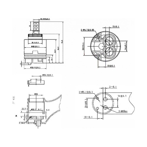Картридж D40 для смесителя, тип C-S, AV Engineering