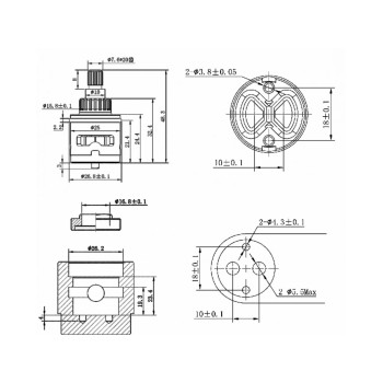 Картридж-дивертор D25 для смесителя, тип E, AV Engineering