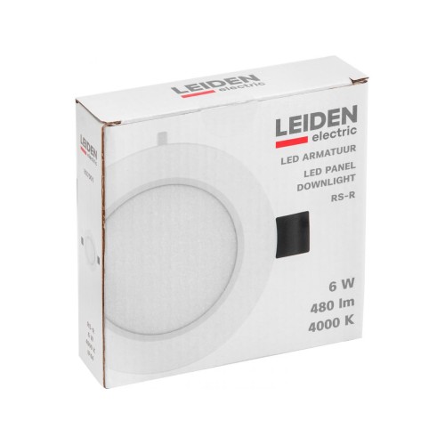 Светильник светодиодный встраиваемый круг 6 Вт 4000К, IP44 RS-R LEIDEN ELECTRIC