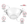 Салатник стеклянный с ручками, 450 мл, Clear, PERFECTO LINEA