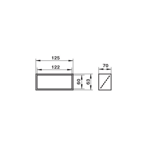 Обратный клапан воздуховода 7171 плоских каналов 60х120мм ZERNBERG