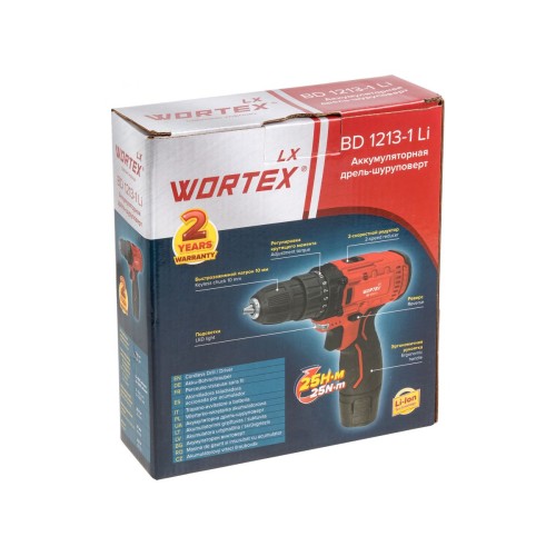 Аккум. дрель-шуруповерт WORTEX LX BD 1213-1 Li 12 В