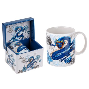 Кружка керамическая, в кор., 360 мл., BLUE DRAGON-2, PERFECTO LINEA