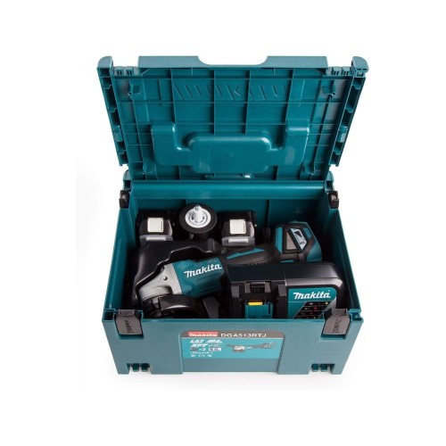 Аккум. углошлифмашина MAKITA LXT DGA 513 RTJ