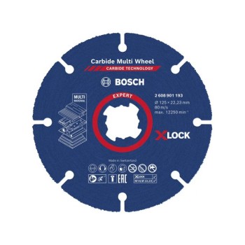 Круг отрезной 125х2.5x22.2 мм дерево, пластик, гипсокартон X-LOCK Carbide BOSCH