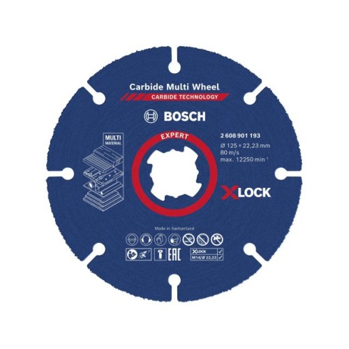 Круг отрезной 125х2.5x22.2 мм дерево, пластик, гипсокартон X-LOCK Carbide BOSCH