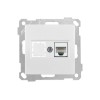 Розетка компьютерная 1xRJ45 (Cat5e) белая, ELITRA, MUTLUSAN