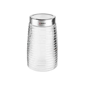 Банка для сыпучих продуктов стеклянная Ажур (Azhur) 1600 мл, PERFECTO LINEA