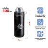 Бутылка для воды (фляга для велосипеда), 500 мл., черная, ARIZONE