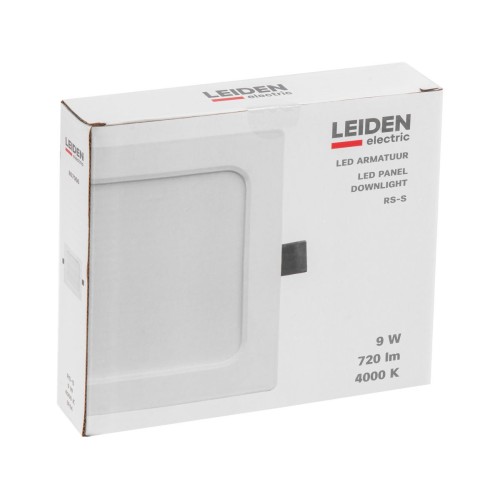 Светильник светодиодный встраиваемый квадрат 9 Вт 4000К, IP44 RS-S LEIDEN ELECTRIC