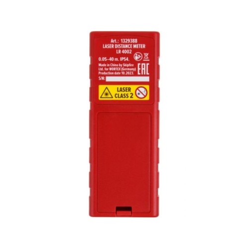 Дальномер лазерный WORTEX LR 4002 в кор., 0,05 – 40, ± 2 мм