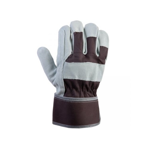 Перчатки спилковые комбинированные, 10/XL, серый/коричневый, Jeta Safety