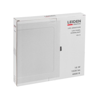 Светильник светодиодный встраиваемый квадрат 18 Вт 4000К, IP44 RS-S LEIDEN ELECTRIC