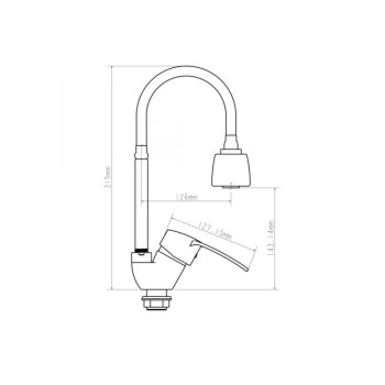 Смеситель для кухни D40-A, серия 320, ECONOCE