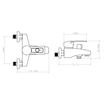 Смеситель для ванны D40-A, серия 320, ECONOCE