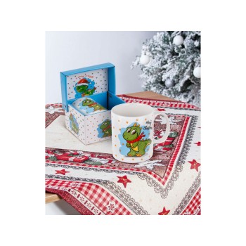 Кружка керамическая, в кор., 360 мл., CHRISTMAS DRAGON-2, PERFECTO LINEA