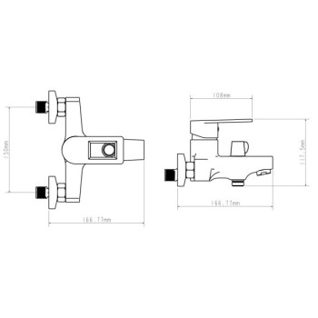 Смеситель для ванны D40-A, серия 300, ECONOCE