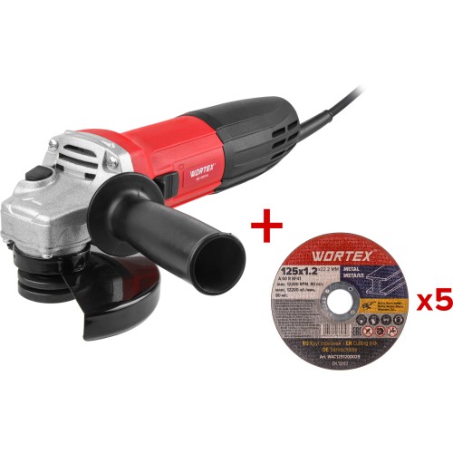 Одноручная углошлифмашина WORTEX AG 1207-6 750 Вт