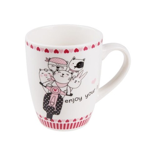Кружка керамическая, 360 мл., LOVE KITTY-4, PERFECTO LINEA