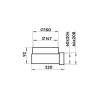Колено воздуховода 823 плоск/кругл. каналов 204х60/150 мм ZERNBERG