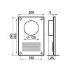 Площадка торцевая 254 с решеткой и фланцем d=125мм ZERNBERG