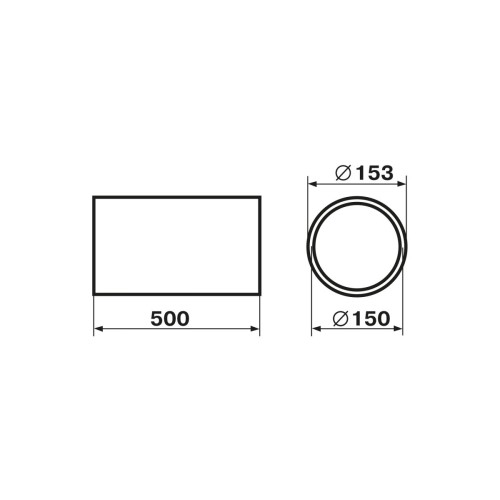 Воздуховод 3005 жесткий круглый 150мм х 0,5м ZERNBERG
