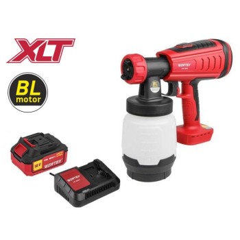 Аккум. краскораспылитель WORTEX CPS 1808 ALL1 XLT SET БЕСЩЁТ.ДВИГ., 18 В, 1 акк., 4 Ач, 10