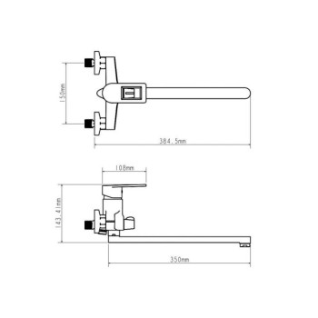 Смеситель для ванны D40-A, серия 300, ECONOCE