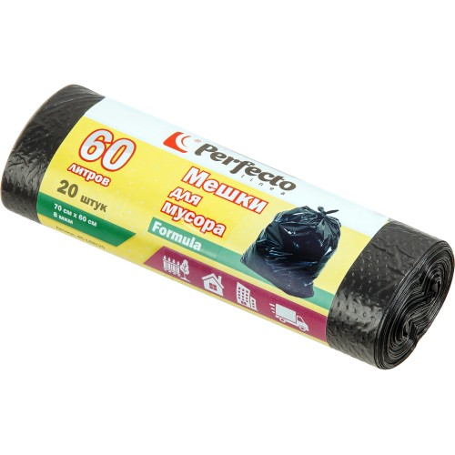 Мешки для мусора Formula, 60 л, 20 шт., PERFECTO LINEA