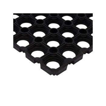Коврик придверный ячеистый, грязесборный, 80х120х1,6 см, черный, VORTEX