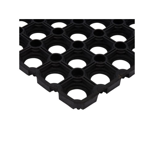 Коврик придверный ячеистый, грязесборный, 80х120х1,6 см, черный, VORTEX