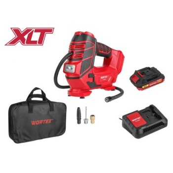 Аккум. компрессор WORTEX CTI 1811 ALL1 XLT SET 18 В, 11 бар, 12 л/мин, 1х2 А*ч, зу