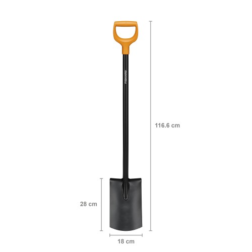 Лопата штыковая с закругл.лезвием FISKARS Solid