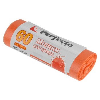 Мешки для мусора суперпрочные, 60 л, 20 шт., PERFECTO LINEA