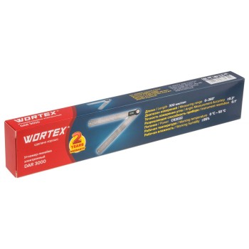Угломер-линейка электронный WORTEX DAR 3000 в кор. +-0,2°, 300 мм