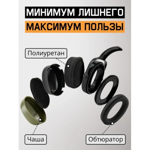 Наушники 32 дБ цвет оливковый Jeta Safety