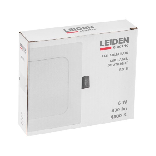 Светильник светодиодный встраиваемый квадрат 6 Вт 4000К, IP44 RS-S LEIDEN ELECTRIC
