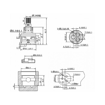 Картридж-дивертор D22 для смесителя, тип G, AV Engineering