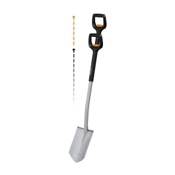 Лопата штыковая телескопическая закругленная Xact FISKARS