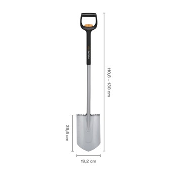 Лопата штыковая телескопическая закругленная Xact FISKARS