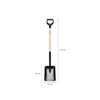 Лопата совковая с дер. черенком и ручкой FISKARS